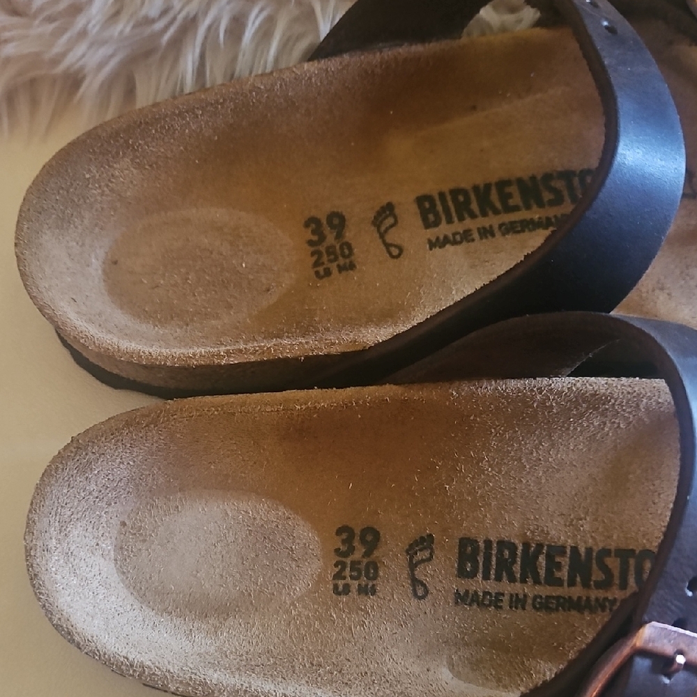 Birkenstock MAYARI Dark Brown Cross-Strap Sandals - Picture 2 of 4